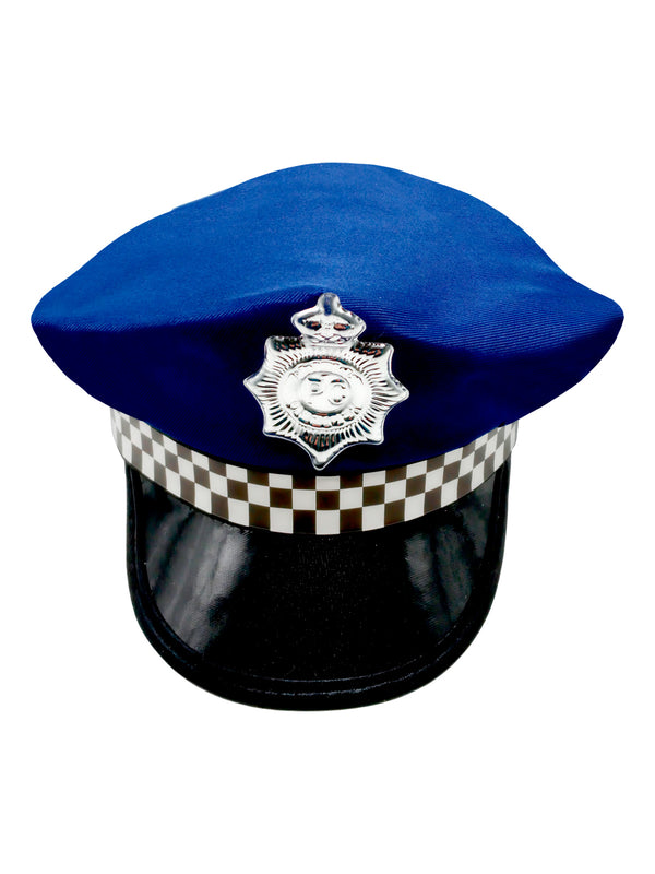 Sombrero Adulto Policia Azul  X 1 Unidad