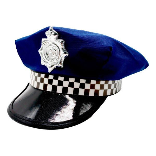 Sombrero Adulto Policia Azul  X 1 Unidad