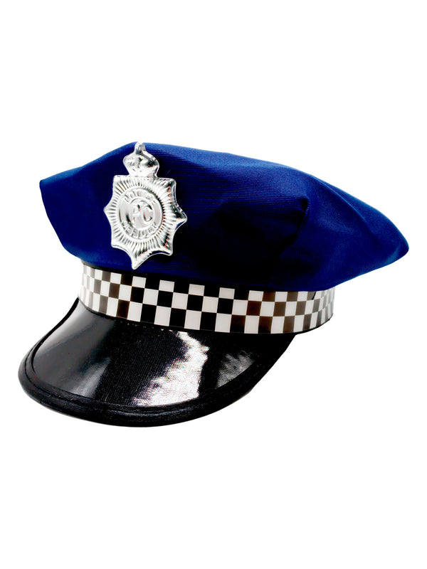 Sombrero Adulto Policia Azul  X 1 Unidad