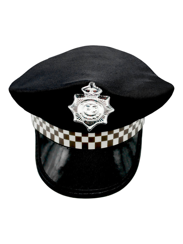Sombrero Adulto Policia Negro X 1 Unidad