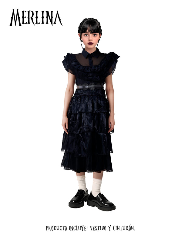 Traje Infantil Merlina Baile