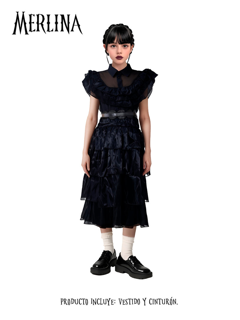 Traje Infantil Merlina Baile