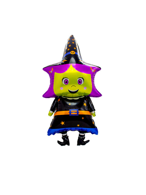 Globo Metalico Halloween Brujita 1 Unidad