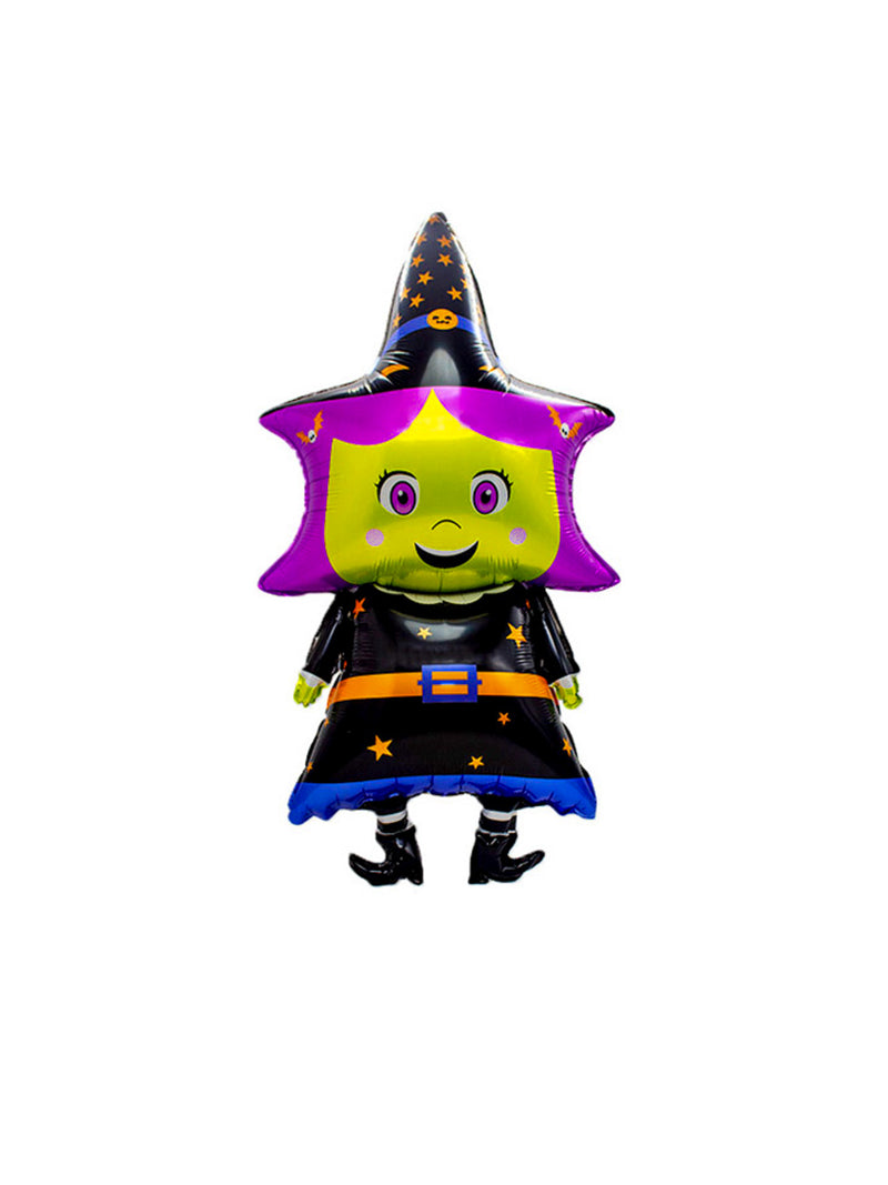 Globo Metalico Halloween Brujita 1 Unidad