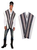 Set Poncho + Cintillo Artesano  Blanco X 1 Unidad