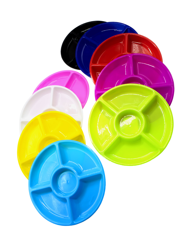 Bandeja Circular Plastico 5 Espacios 30 Cm 1 Unidad