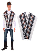 Set Poncho + Cintillo Artesano  Blanco X 1 Unidad