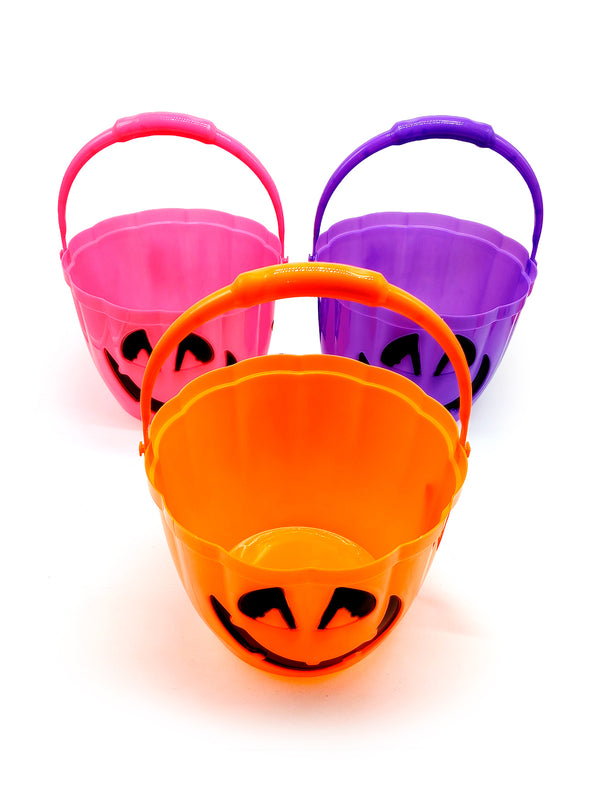 Canasto Plastico  23X16 CM Calabaza led X 1 Unidad
