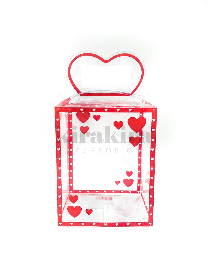 Caja Plegable Plastica Corazones 1 Unidad