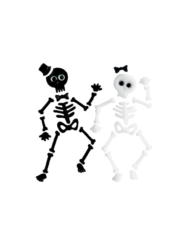 Pegatina Gel Halloween 2 Esqueletos 1pcs
