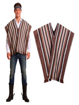 Set Poncho + Cintillo Artesano  Cafe X 1 Unidad