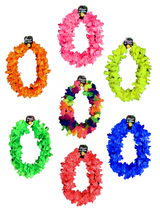 Collar Fluor Flor Hawaiano 6 Unidades