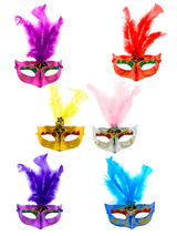 Antifaz Veneciano Pluma 1 Unidad - KiraKira