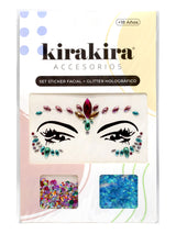 Adhesivo Facial + Glitter Holografico 1 Unidad