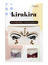 Adhesivo Facial + Glitter Holografico 1 Unidad