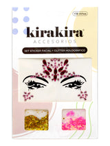 Adhesivo Facial + Glitter Holografico 1 Unidad