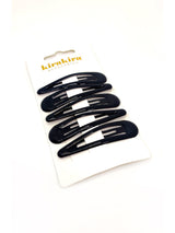 Pinche Tictac 7 Cm Acrilico Negro 5 Unidades