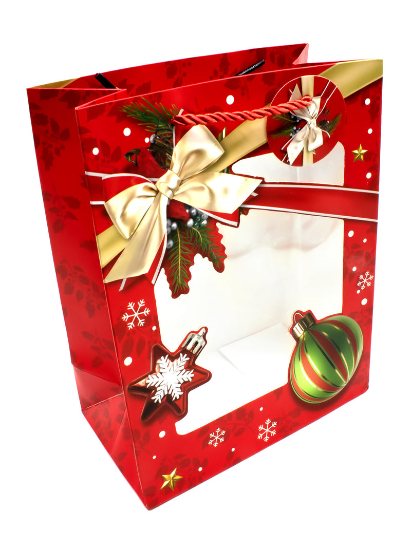 Bolsa de Regalo Navidad Ventana 12 Unidades Diseños Surtidos