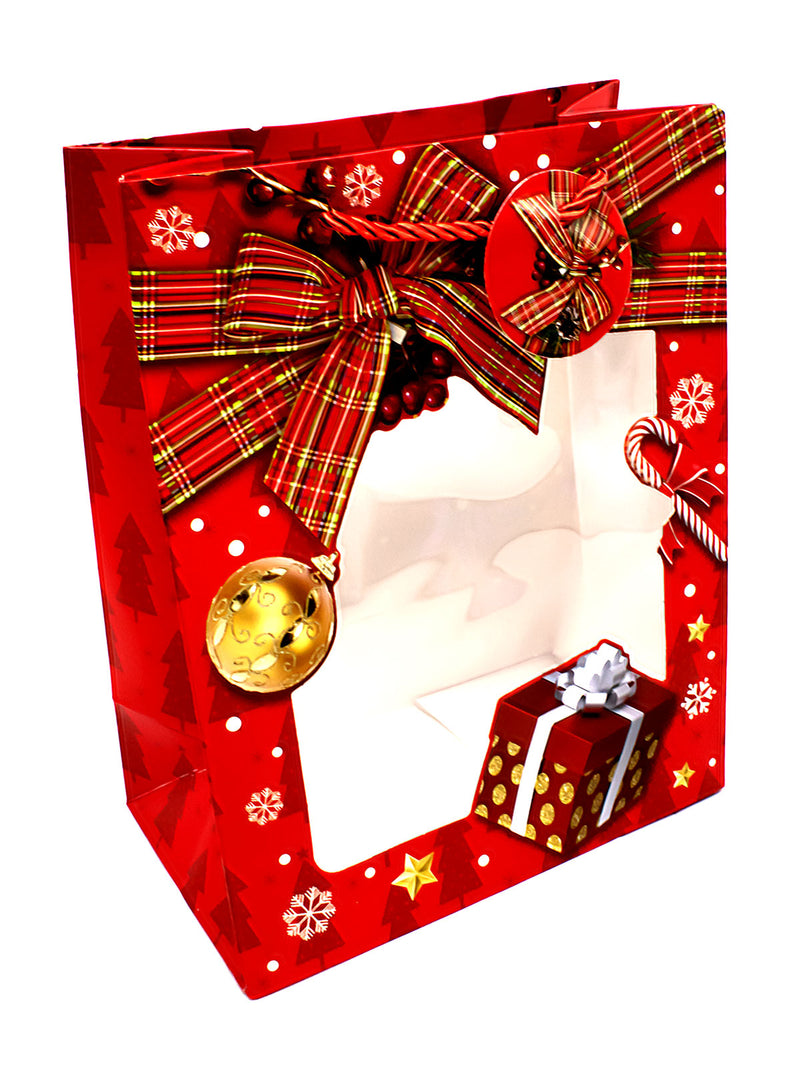 Bolsa de Regalo Navidad Ventana 12 Unidades Diseños Surtidos