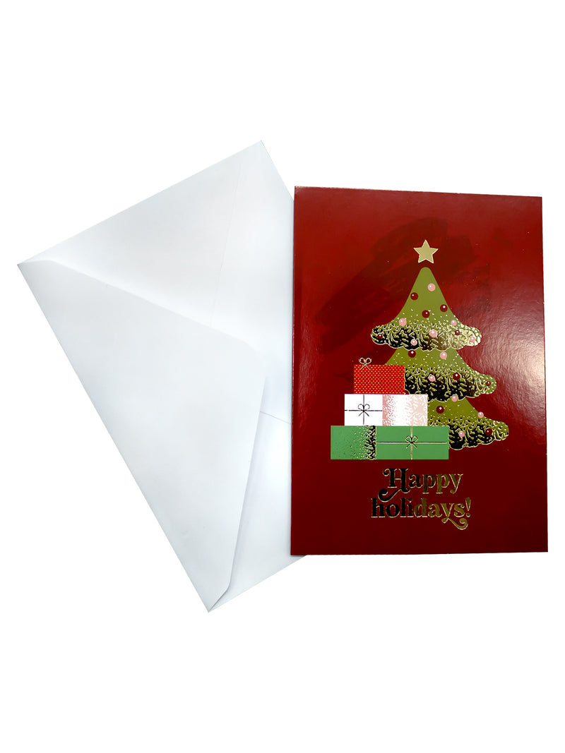 Tarjeta Navideña 9.5 x 13.5 Cm Merry Christmas 12  Piezas