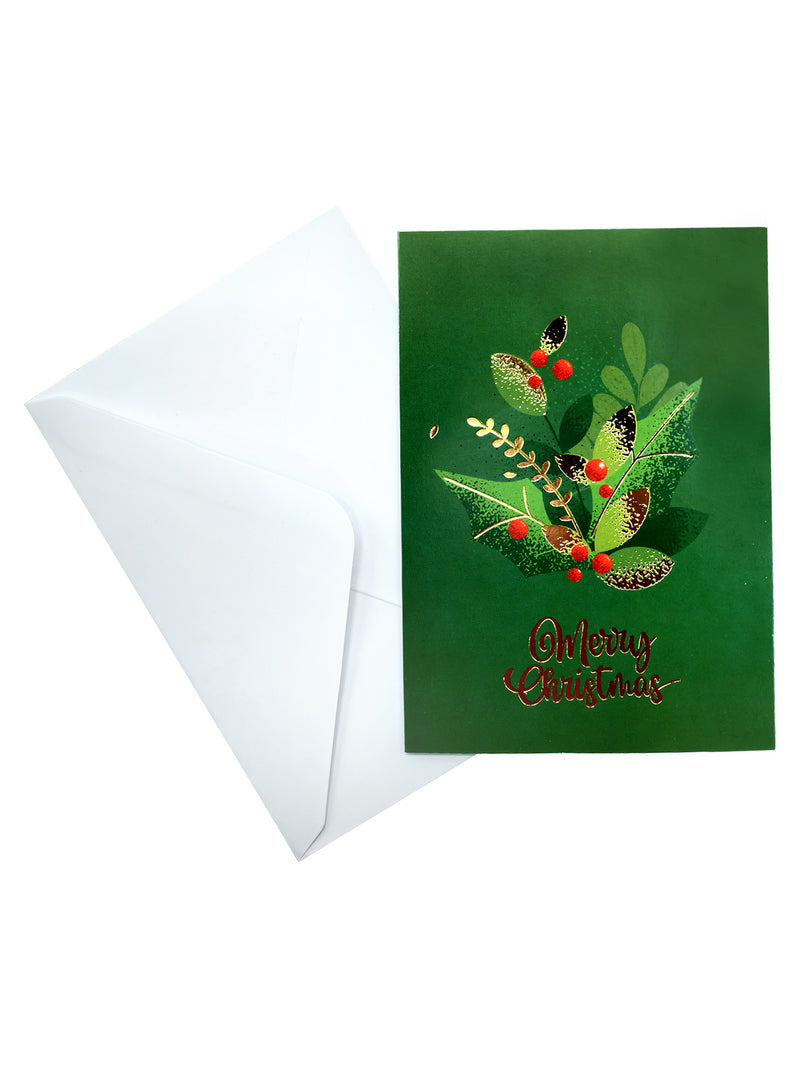 Tarjeta Navideña 9.5 x 13.5 Cm Merry Christmas 12  Piezas