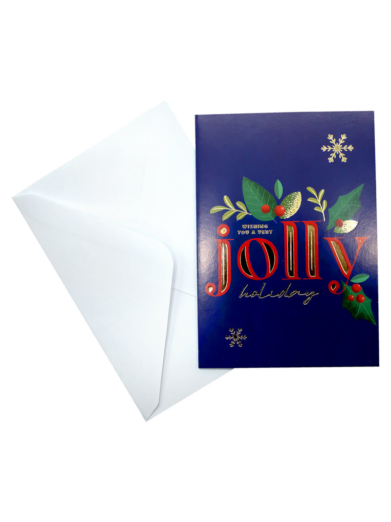 Tarjeta Navideña 9.5 x 13.5 Cm Merry Christmas 12  Piezas