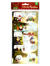Etiqueta Adhesiva Navideña Metallic 3 Piezas por 12 Unidades