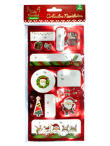 Etiqueta Adhesiva Navideña Metallic 3 Piezas por 12 Unidades