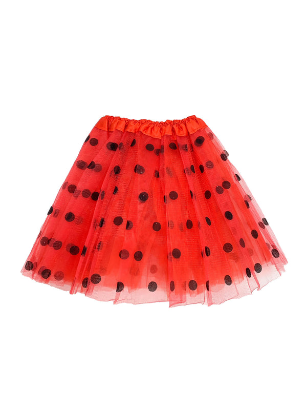 Falda Ballerina Rojo Polka 30 Cms X 1 Unidad