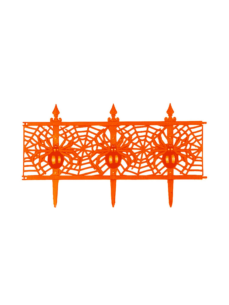 Decoracion Halloween Valla De Plastico Spider 1 Unidad