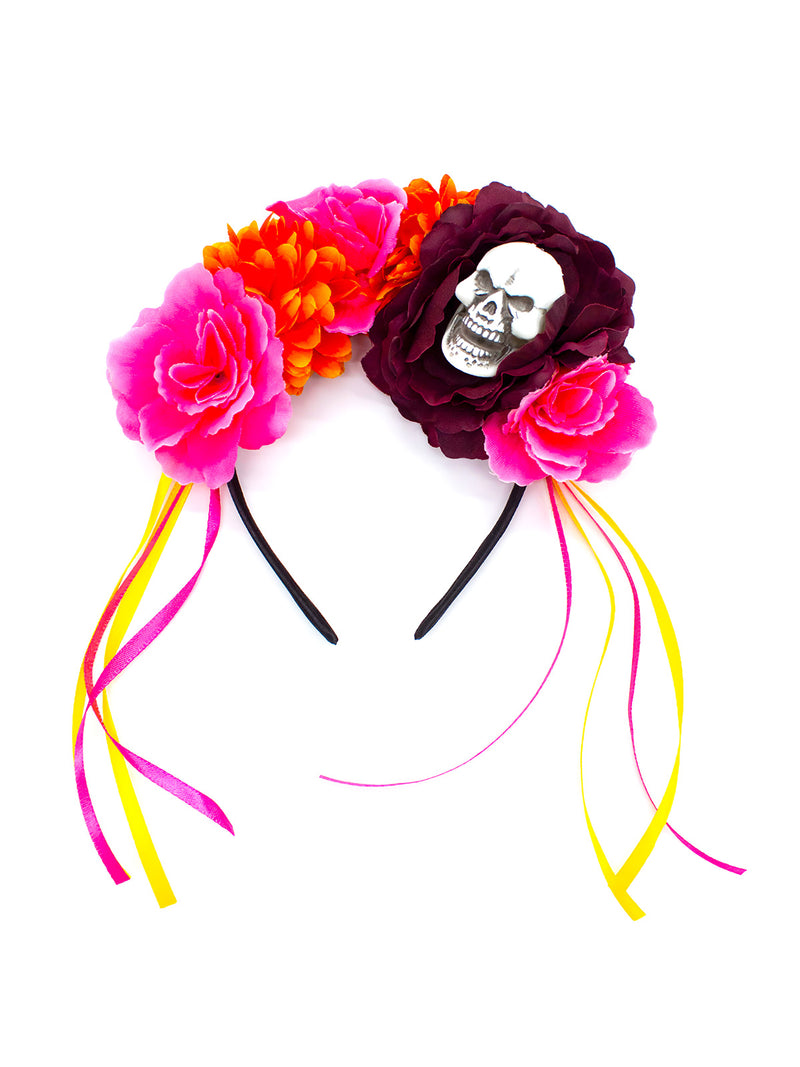 Cintillo Catrina Floreada 1 Unidad