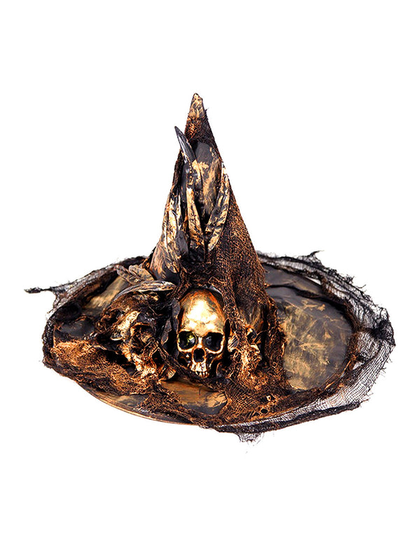 Sombrero Bruja Calabera 40 Cm Halloween