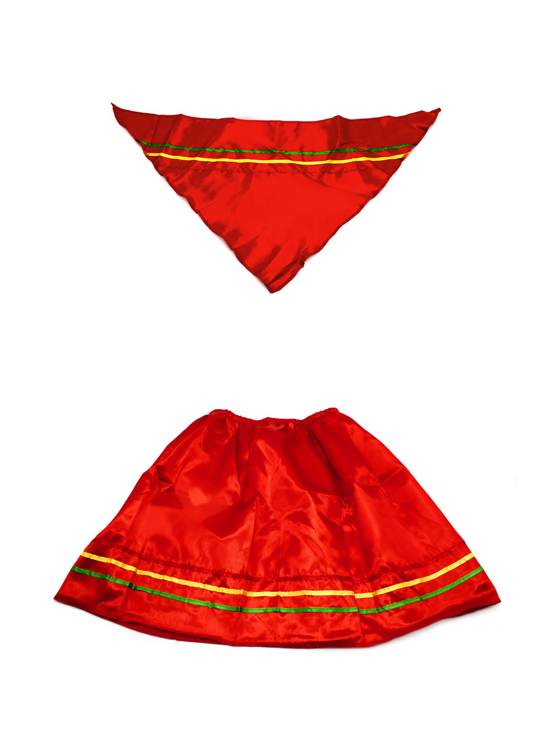 Traje Nortino Niña Rojo 1 Unidad