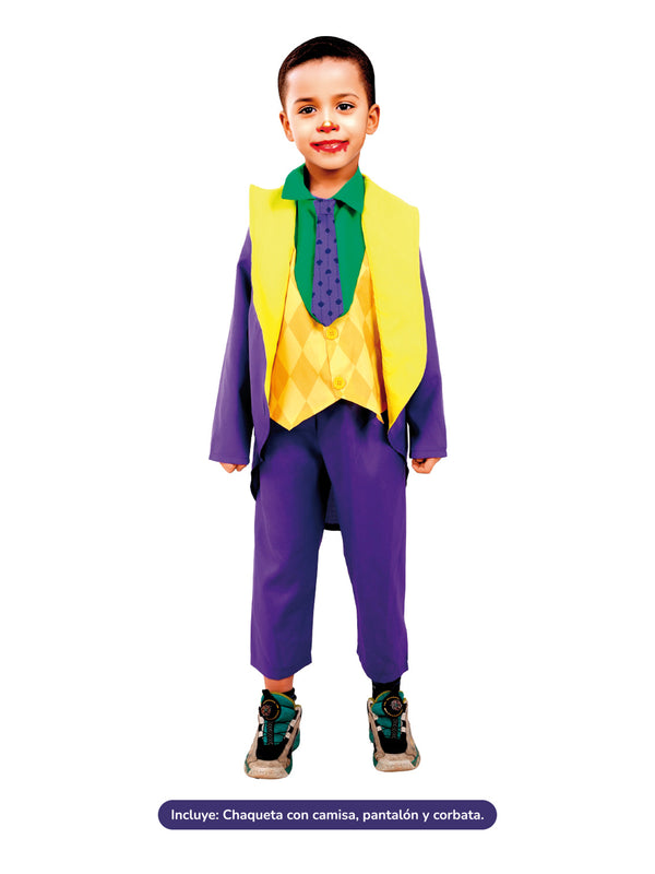 Disfraz Infantil Payaso Loco Morado