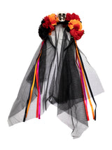 Cintillo Catrina Calabera 9 Flores 6 Unidad