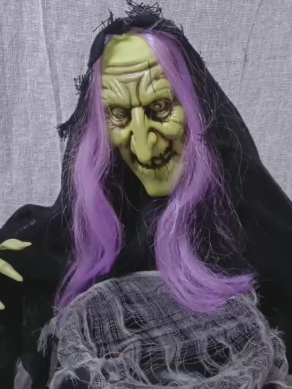 Bruja Con Caldera Animatronics 50 Cm X 1 Uni