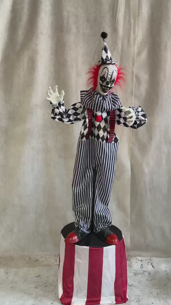 Payaso Diabolico Escenario Animatronics 180 Cm Halloween