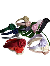 Cintillo 2.8 CM Flor Satin  x 12 Unid