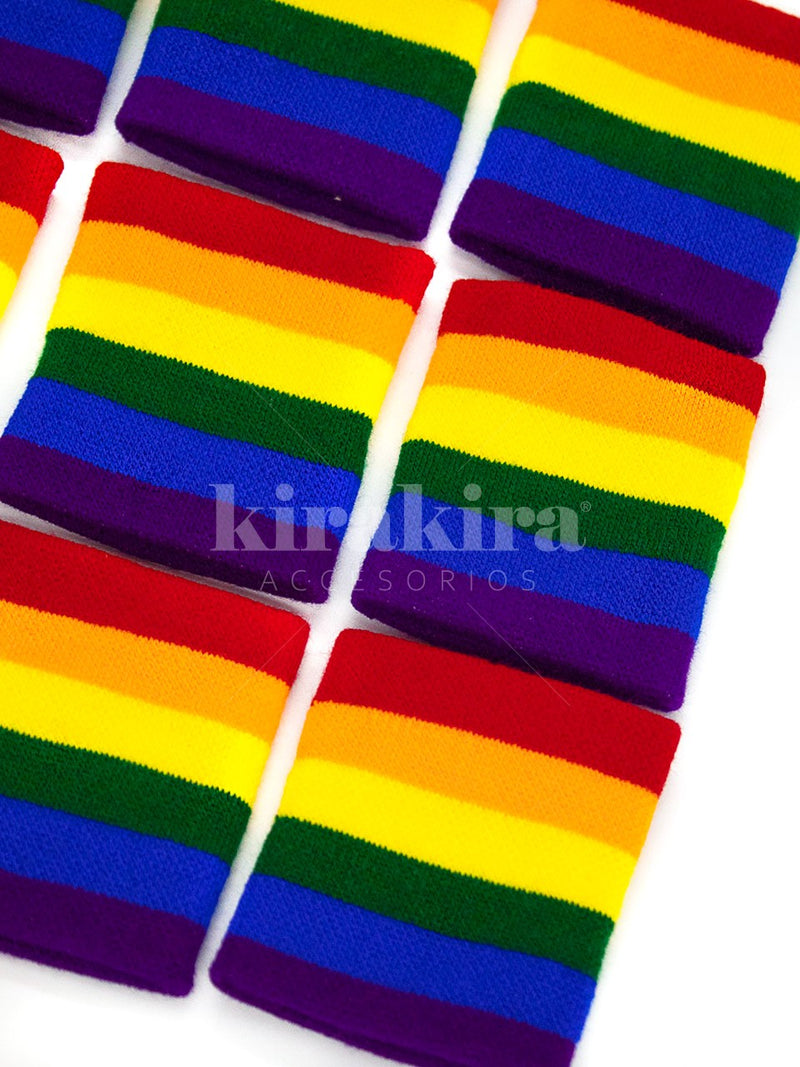 Muñequera Elastica Arcoíris 12pcs - KiraKira