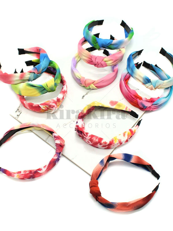 Cintillo Nudo Tie Dye 12pcs - KiraKira