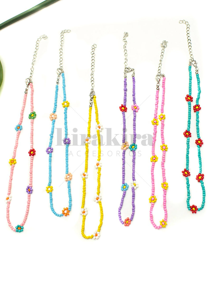 Collar Charm Beads Sunflower 12pcs - KiraKira