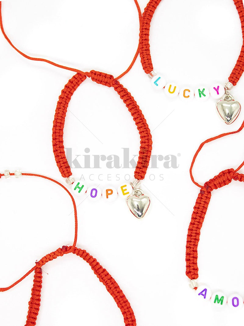 Pulsera Roja Charm Beads 12pcs - KiraKira