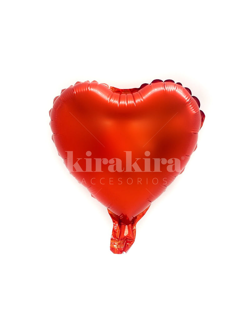 Globo Metálico 10' Corazón  Rojo 50pcs - KiraKira