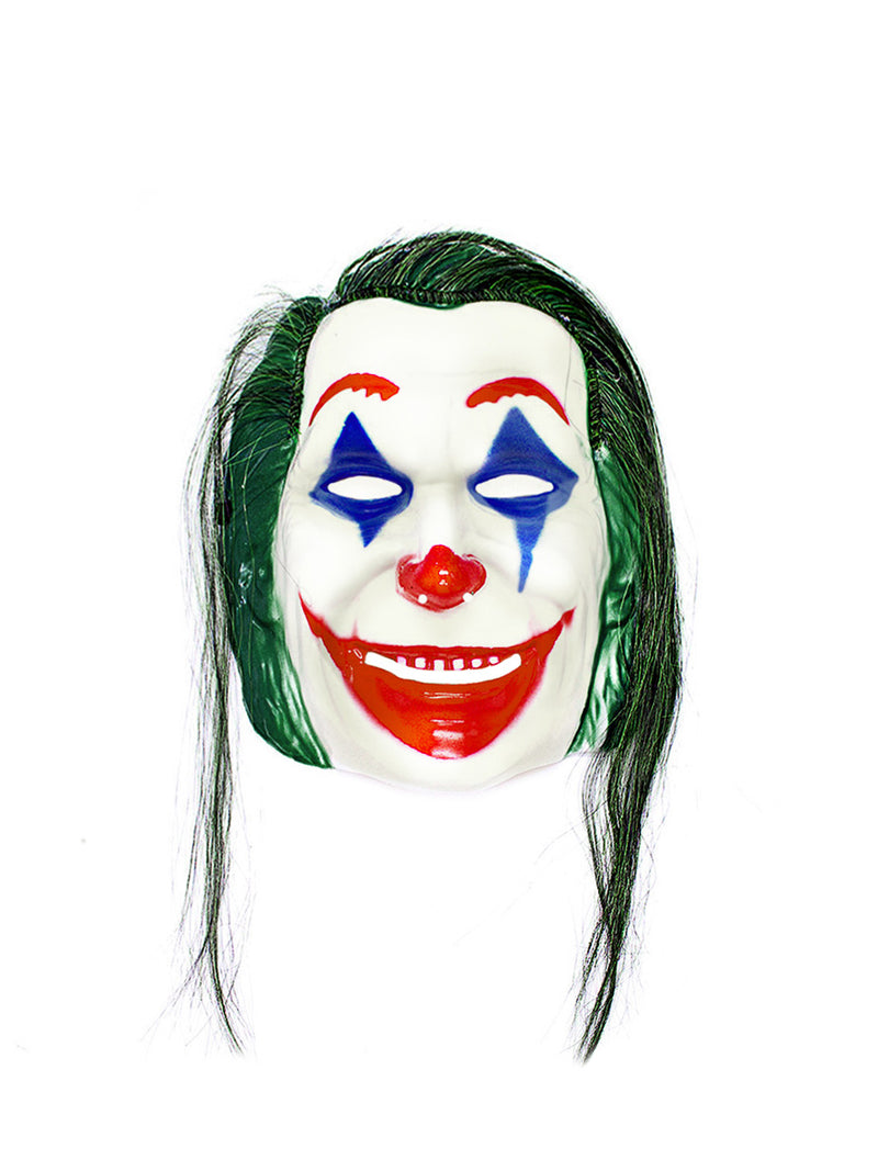 Máscara Plástica Payaso Verde 1pcs - KiraKira