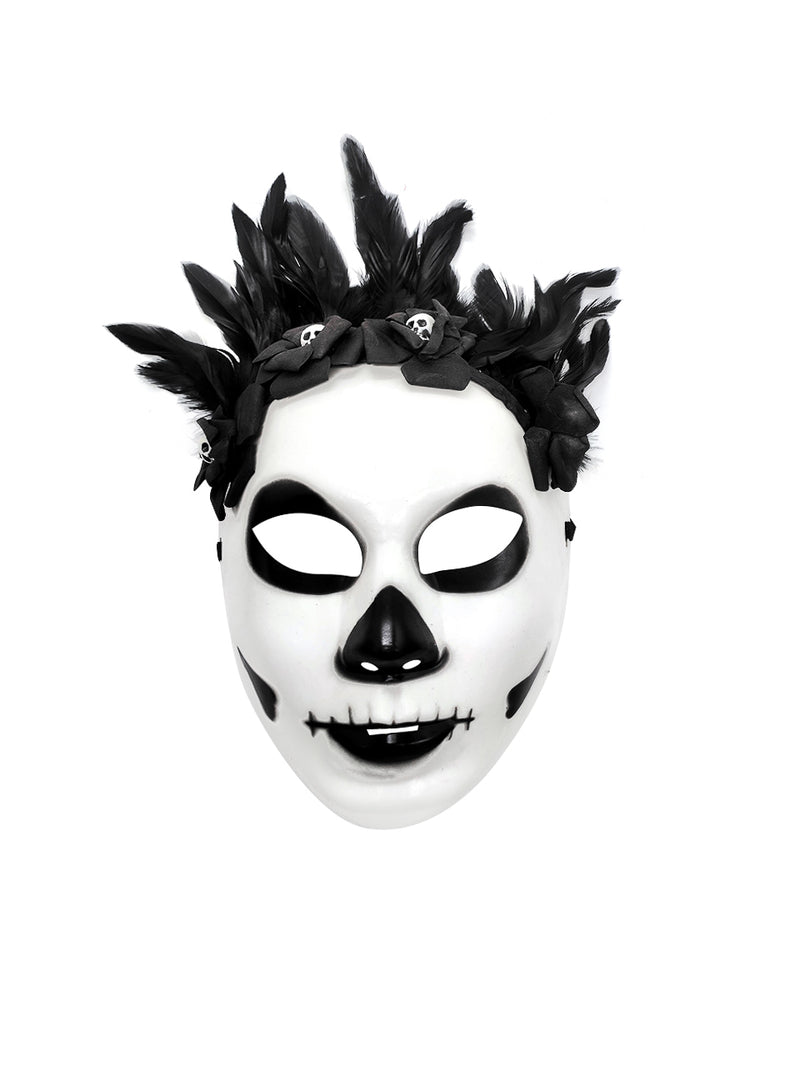 Máscara Plástica Catrina Negra 1pcs - KiraKira
