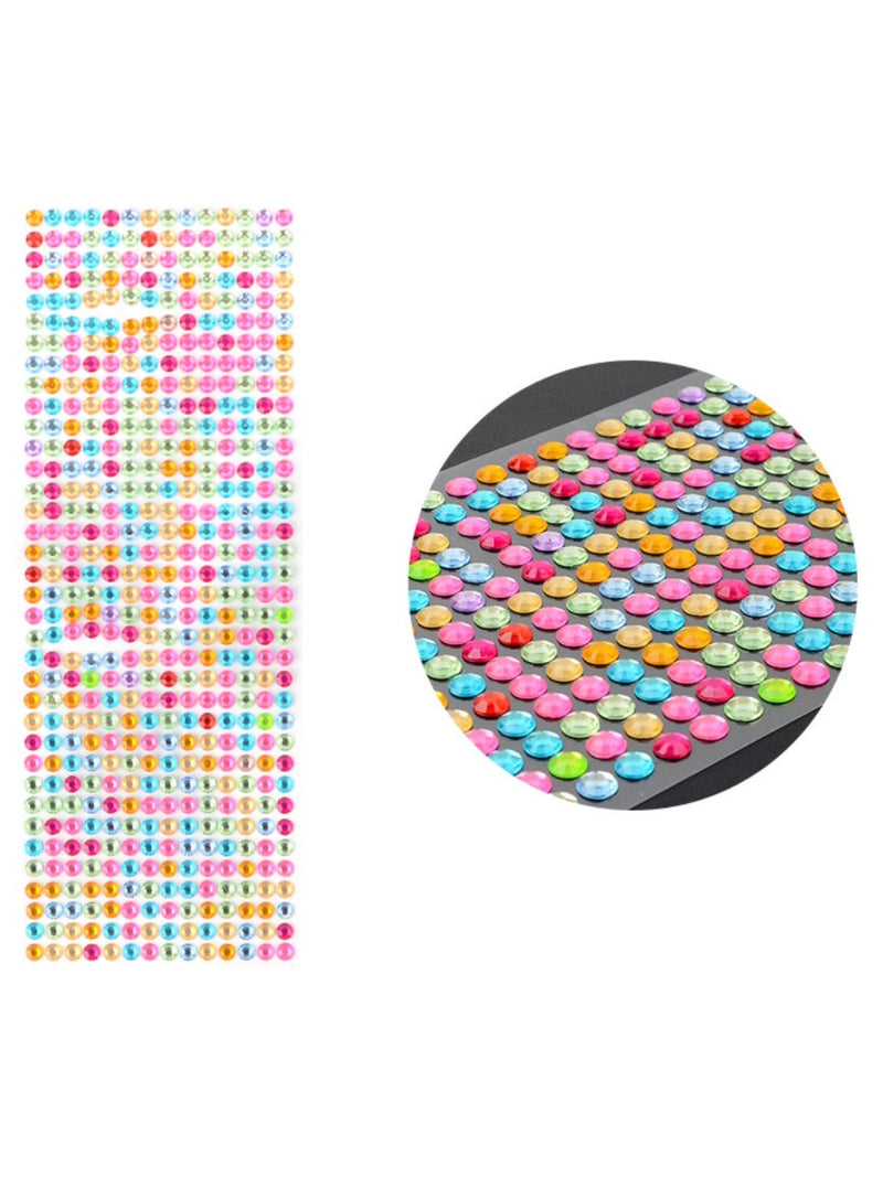 Pack Pegatinas Adhesivo Decorativas Diamantes Sticker Multicolor 1pcs