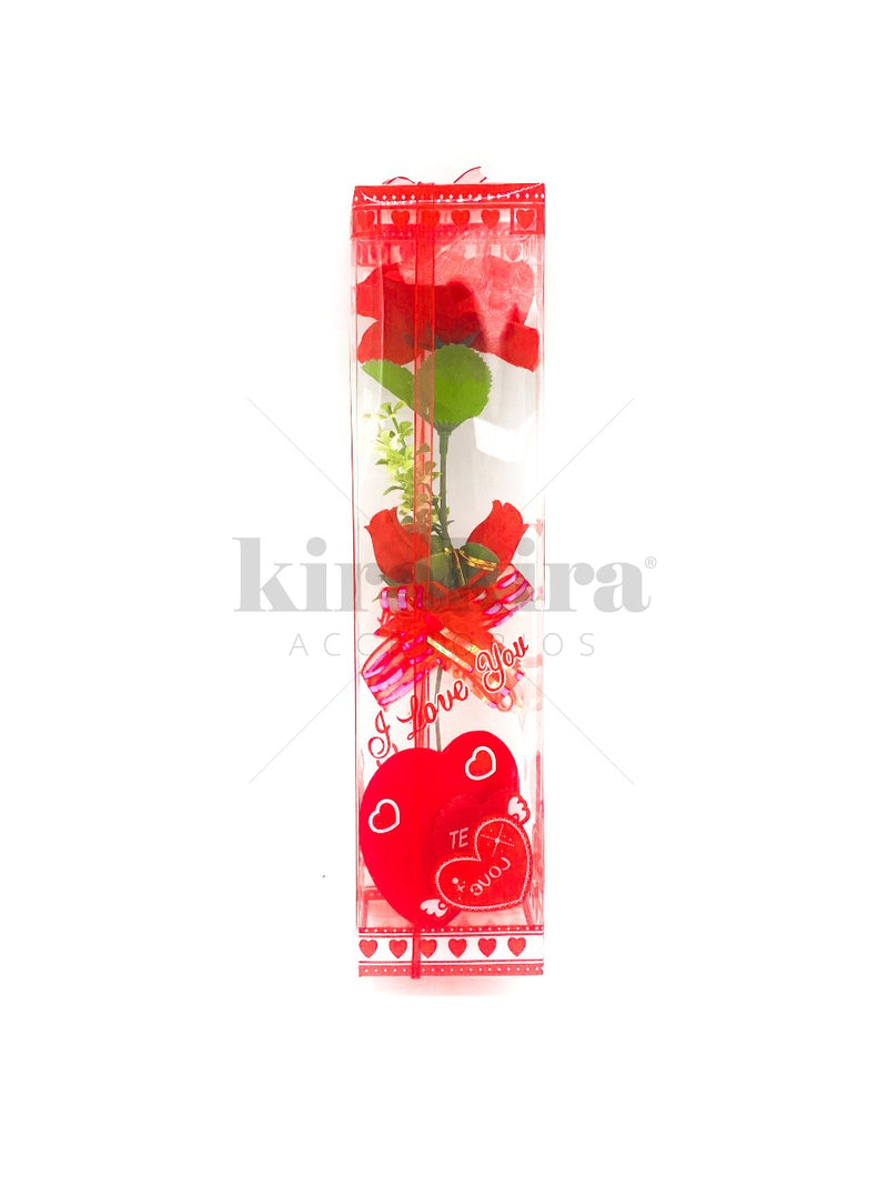 Caja Larga Corazón Base 3 Rosa San Valentin 1pcs - KiraKira