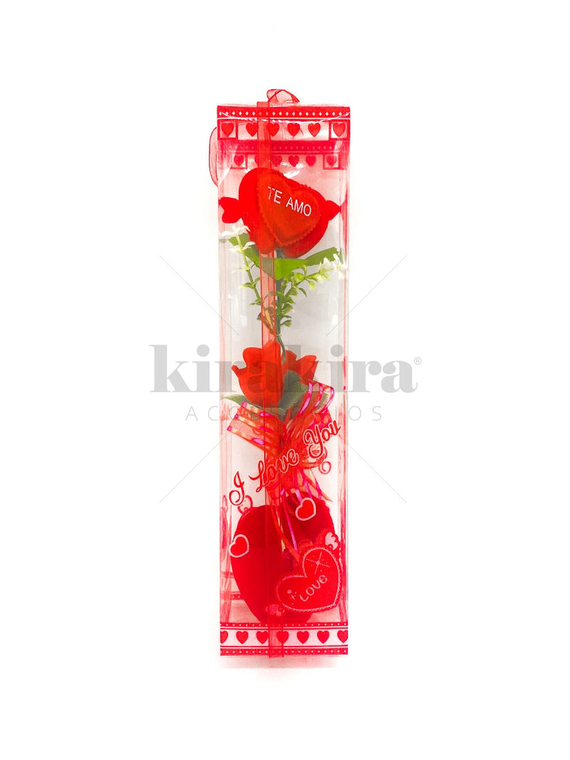 Caja Larga 2 Rosa Corazón Lleno San Valentin 1pcs - KiraKira