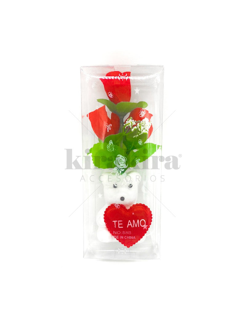 Caja Osito Rosa San Valentin 1pcs - KiraKira