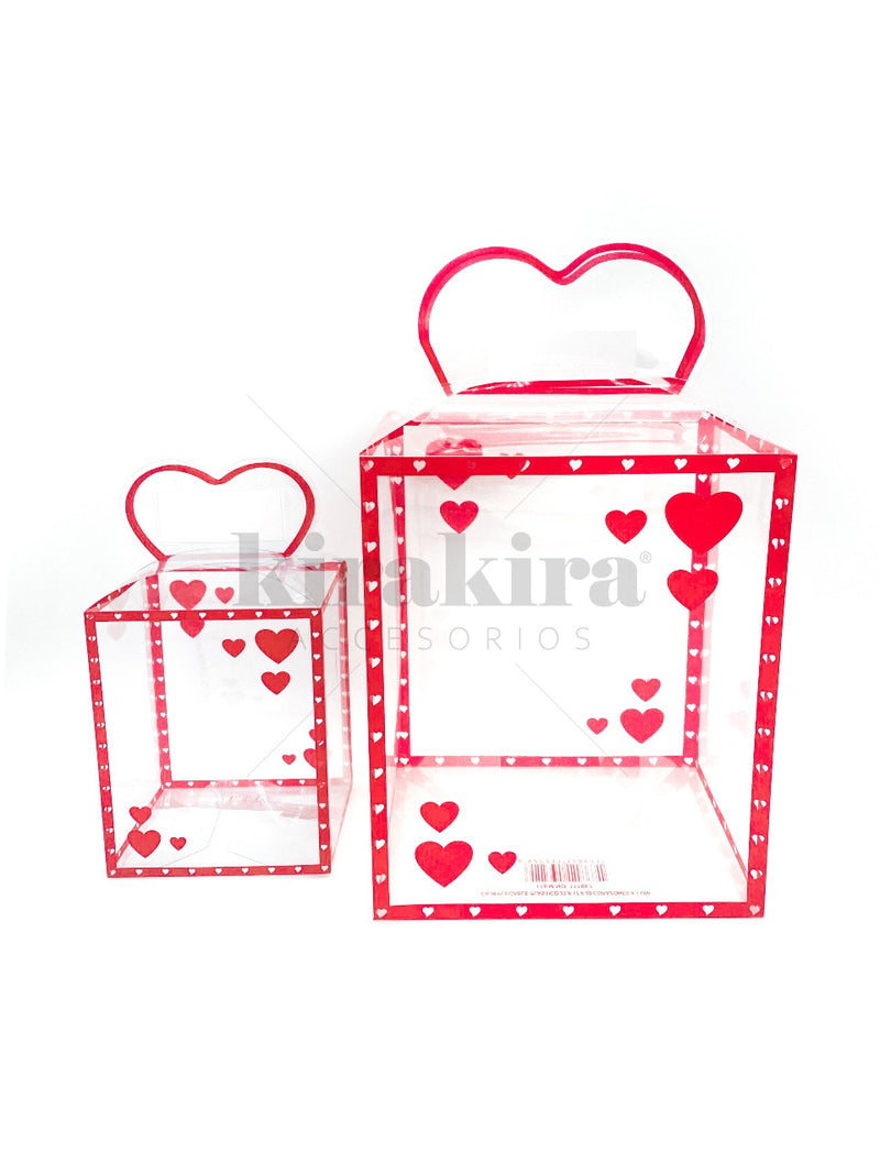 Caja Plegable Plástico Corazones 1pcs - KiraKira